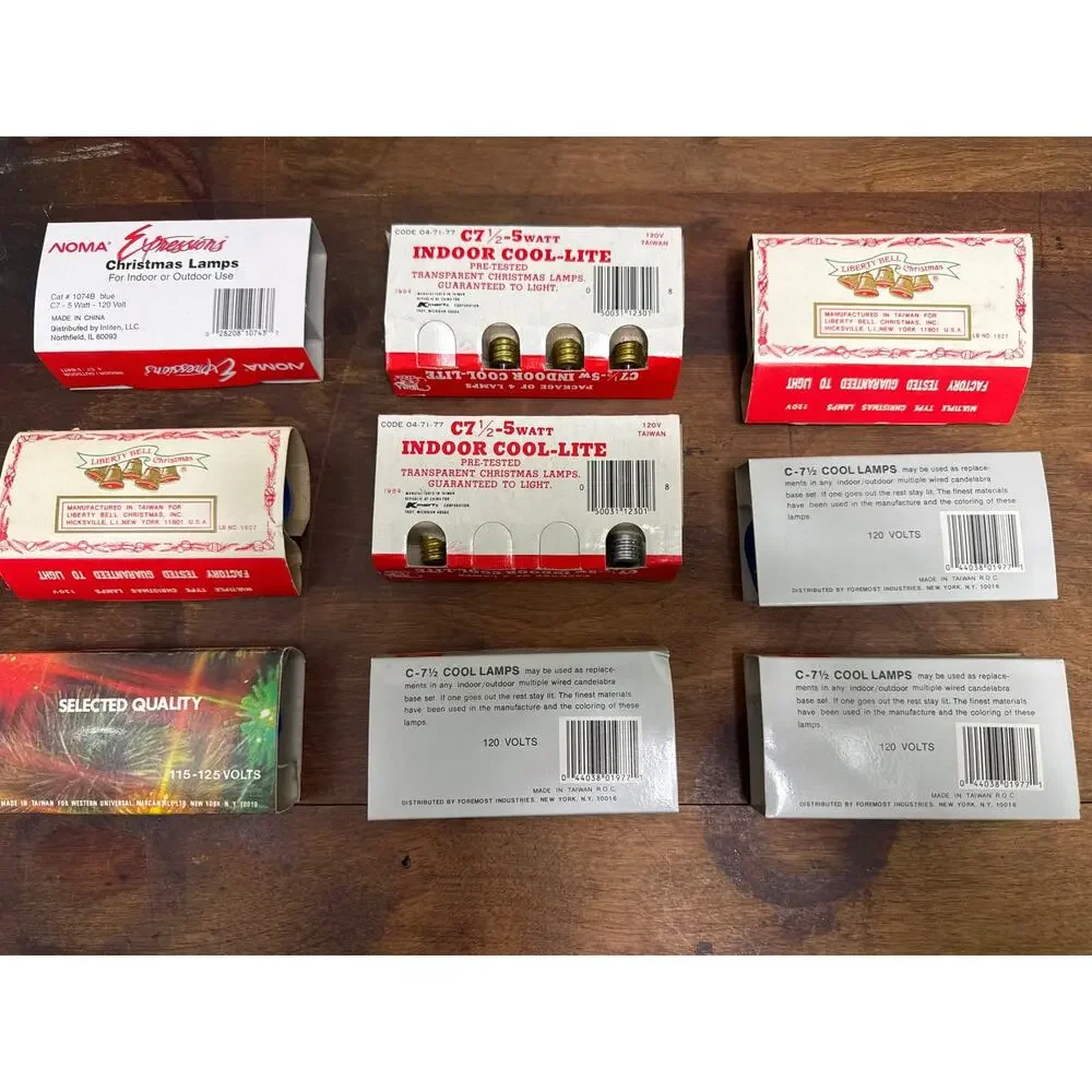 Noma / Liberty Bell / Trim-A-Tree Vintage NOS C-71/2 Christmas Replacement Bulbs